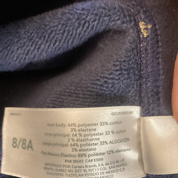 Carter, navy with gold hearts pants - Picture 4 of 4